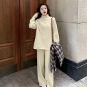 トップス ボトムス パンツ ニットソー セーター ワイドパンツ 長袖 かわいい 大人可愛い きれいめ シンプル カジュアル 大人 上品 おしゃれ お洒落 大人女子 こなれ感 個性的 主役級 存在感 美容師 メイクアップアーティスト ネイリスト アパレルスタッフ 美容部員