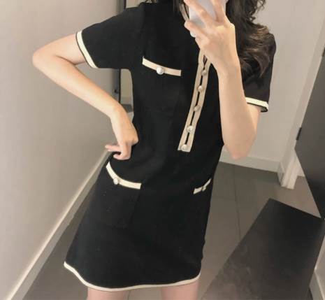 ワンピース ショート丈 半袖 スリットネック パオピング 飾りボタン ストレートライン ハイウエスト スリム 大人可愛い かわいい きれいめ シンプル 大人 上品 おしゃれ ラブリー キュート セクシー エレガント フォーマル 大人 上品 20代 30代 40代 レディース