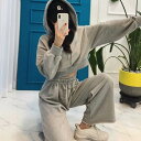 【マラソン開始4時間限定クーポン配布中】セットアップ パーカー トレーナー スウェット ジャージ ワイドパンツ ロング丈 長袖 襟付き フード付き ファスナー ...