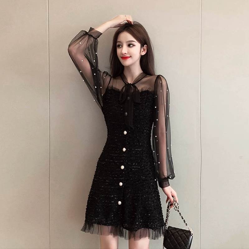 ワンピースワンピドレスショート丈長...