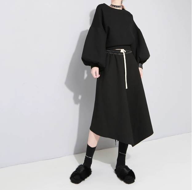 Rakuten - トップス カットソー トレーナー 袖あり 長袖 ボリューム袖 パフスリーブ ラウンドネック リボン バックリボン かわいい 大人可愛い きれいめ シンプル 大人 上品 おしゃれ お洒落 大人女子 こなれ感 個性的 モード感 主役級 存在感 とろみ感 抜け感 美容師