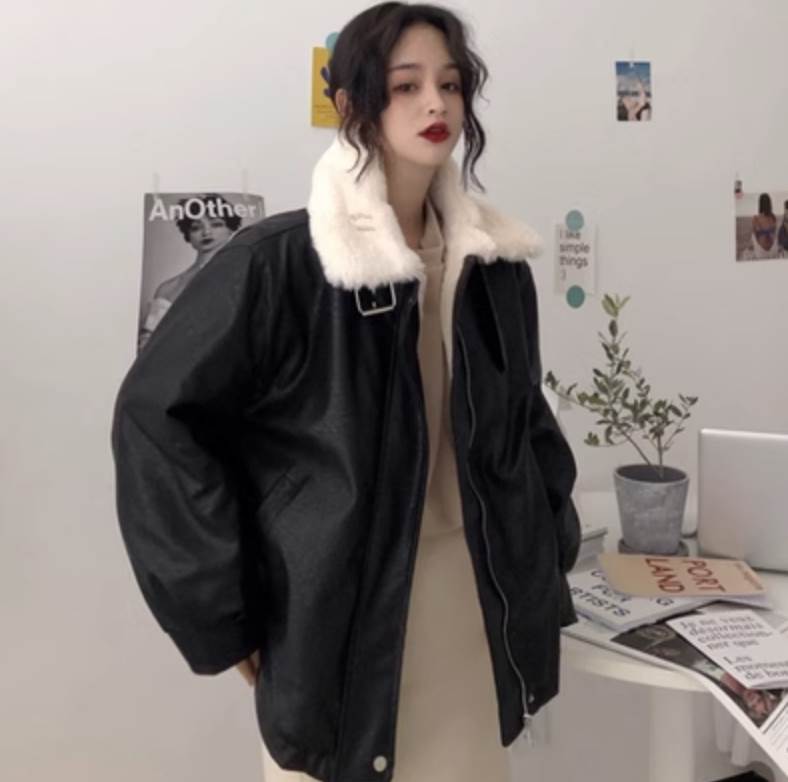 乐天商城 - アウター ジャケット ブルゾン コート 上着 ボア襟長袖 かわいい 大人可愛い きれいめ シンプル カジュアル 大人 上品 おしゃれ お洒落 大人女子 こなれ感 個性的 主役級 存在感 ストリート ビッグシルエット