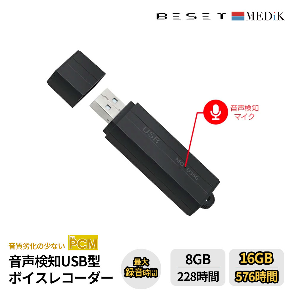 【あす楽対応 土日祝日発送】【送料無料】VR-U30N (8GB / 16GB) ボイスレコーダー 超小型 高音質 PCM録音 USB 小型 最長25日 待機録音 ..