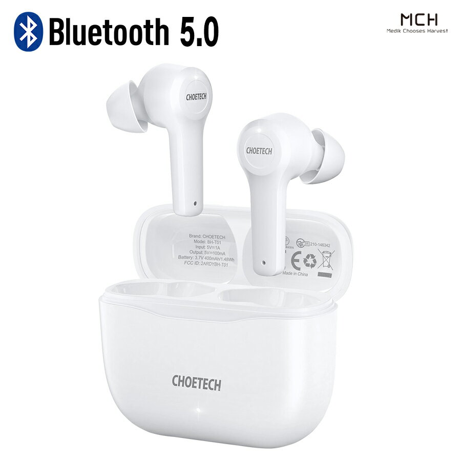 ワイヤレスイヤホン bluetooth イヤホン ブルートゥース イヤホン Bluetooth5.0 イヤホン iphone 自動ペアリング IPX5防水 両耳 片耳 通話 AACコーデック CHOETECH MCH-A046