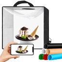 【P5倍★】EMART 撮影ボックス 簡易スタジオ 撮影ブース調光 40 x 40CM 3色温度/10段階調光可能 折りたたみ撮影BOX 撮影キット6色PVC背景紙 LEDライトディフューザー付き USB接続 折り畳み撮影キット 3色温度調整 物撮り用ボックス 卓上撮影