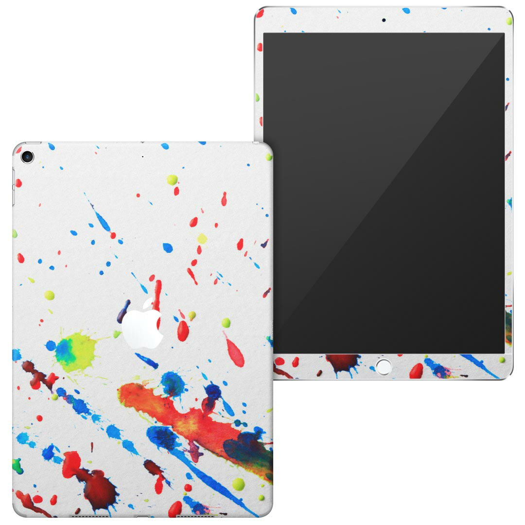 igsticker iPad Air 10.5 inch インチ 専用 apple アップル アイパッド 2019 第3世代 A2123 A2152 A2153 A2154 全面スキンシール フル 背面 液晶 タブレットケース ステッカー タブレット 保護シール 人気 006948 インク　カラフル