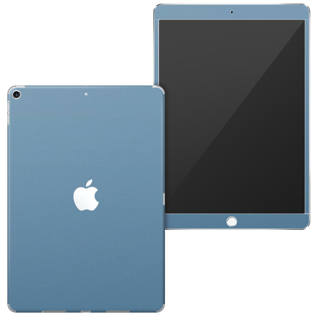 igsticker iPad Air 10.5 inch インチ 専用 apple アップル アイパッド 2019 第3世代 A2123 A2152 A2153 A2154 全面スキンシール フル 背面 液晶 タブレットケース ステッカー タブレット 保護シール 人気 008979 シンプル　無地　青