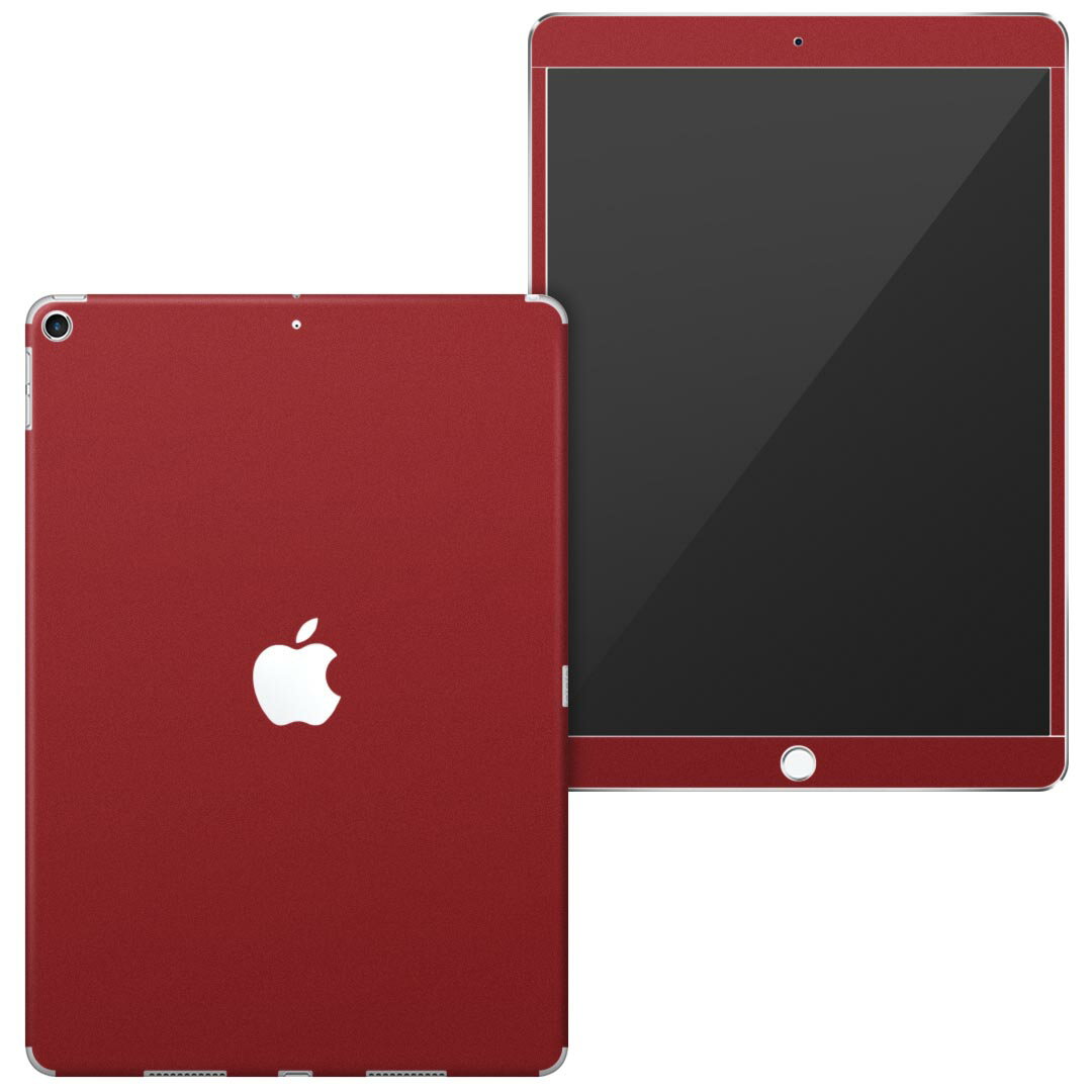 igsticker iPad Air 10.5 inch インチ 専用 apple アップル アイパッド 2019 第3世代 A2123 A2152 A2153 A2154 全面スキンシール フル 背面 液晶 タブレットケース ステッカー タブレット 保護シール 人気 009021 シンプル　無地　赤