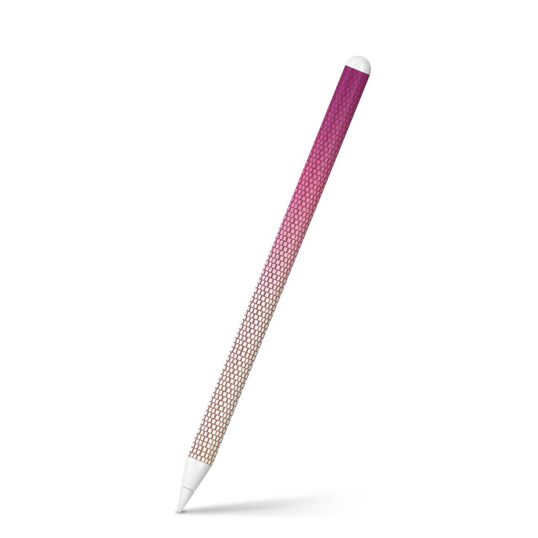 Apple Pencil 第2世代 専用スキンシール アップル アップルペンシル iPad Pro ApplePen カバー ケース フィルム ステッカー アクセサリー 保護 000475 タイル　カラフル　ピンク
