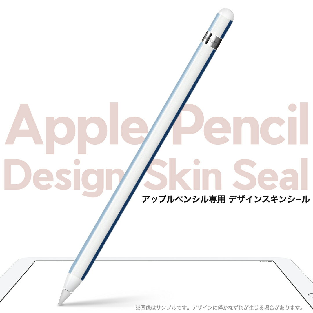 Apple Pencil 専用スキンシール アップル アップルペンシル iPad Pro ApplePen カバー ケース フィルム ステッカー アクセサリー 保護 ジャンル名 009118 シンプル　ボーダー　カラフル