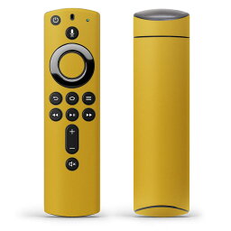Fire TV Stick 第2世代 リモコン専用スキンシール Amazonビデオ Alexa 全面 フル 背面 正面 液晶 ステッカー ケース 保護シール 人気 008994 シンプル　無地　黄色
