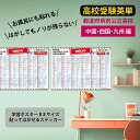学習ポスター 2026度 都道府県別 中国 四国 九州 公立高校受験対策 対応 出る順 英単語 360個 頻出順 2枚セット お風呂に貼れる 入試対策 英語 防...