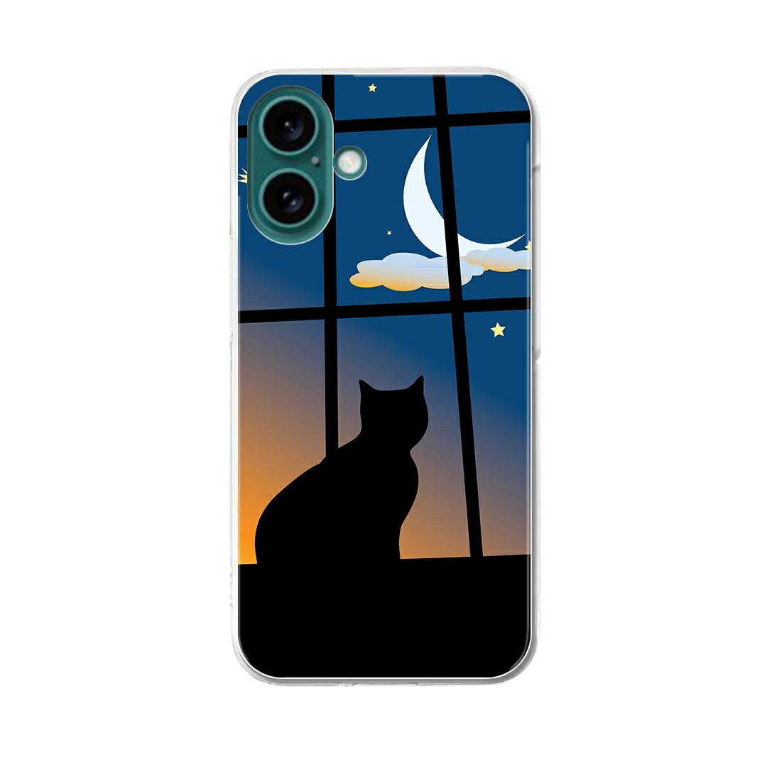樂天商城 - スマホケース ハードケース 型 ほぼ全機種対応 ケース iPhone pro max ケース 携帯カバー Xperia galaxy カバー aquos SENSE ARROWS 携帯ケース アクセサリー 保護 igstore 001048 猫　三日月