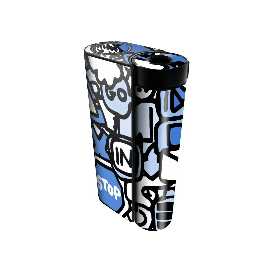 glo HYPER X2 専用 デザインスキンシール 全面 フルセット カバー ケース 保護 グロー ハイパー エア グロウ ステッカー デコ アクセサリー 010815 道路　標識　青