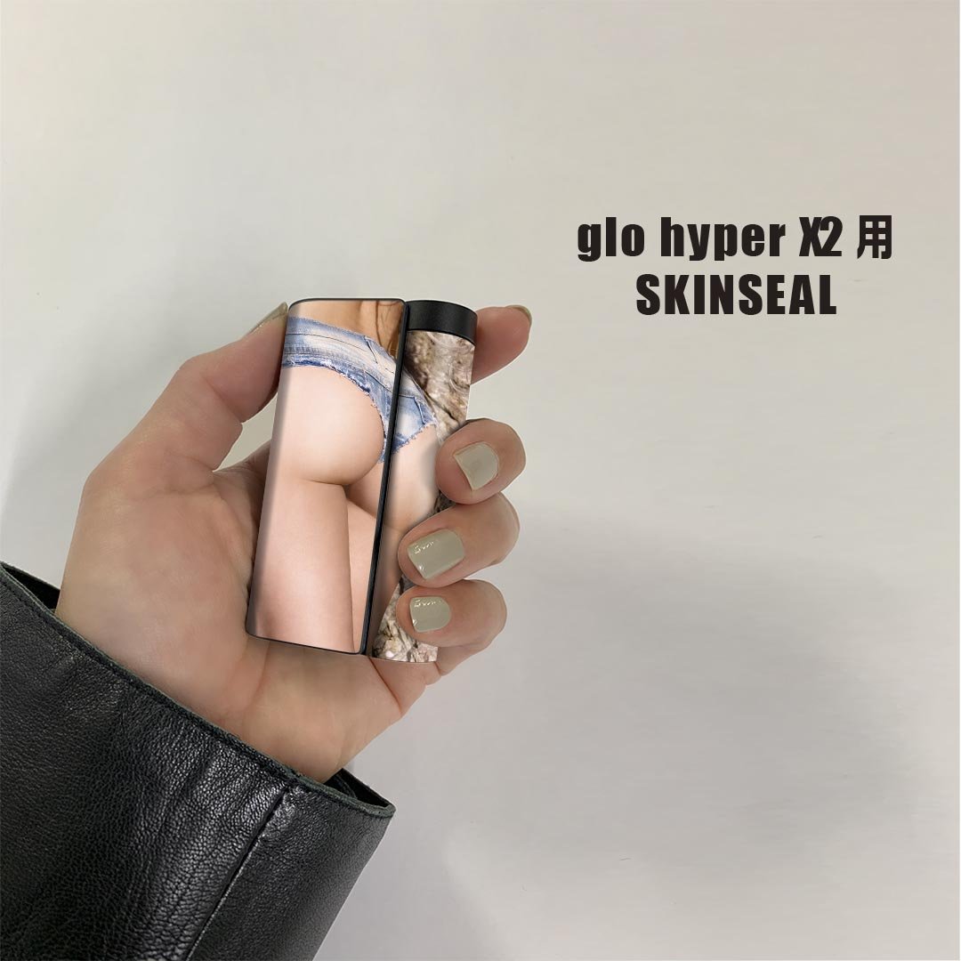 e-Martのglo HYPER X2 専用 デザインスキンシール 全面 フルセット カバー ケース 保護 グロー ハイパー エア グロウ ステッカー デコ アクセサリー 011537 おしゃれ　女性｜アングル2