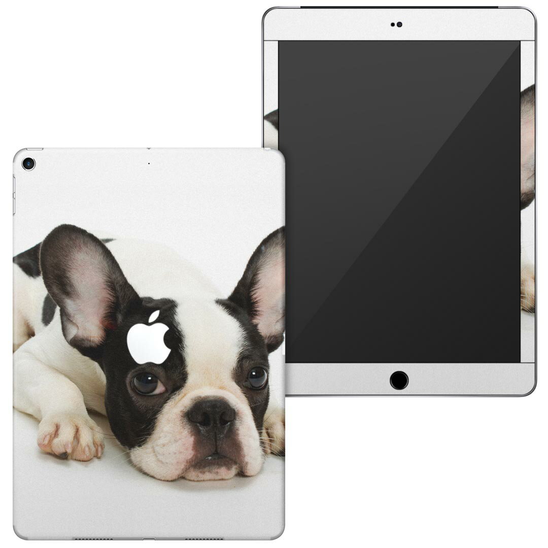 igsticker iPad6 第6世代 2018 専用 apple アップル アイパッド A1893 A1954 全面スキンシール フル 背面 液晶 タブレットケース ステッカー タブレット 保護シール 人気 000889 犬　フレンチブルドック