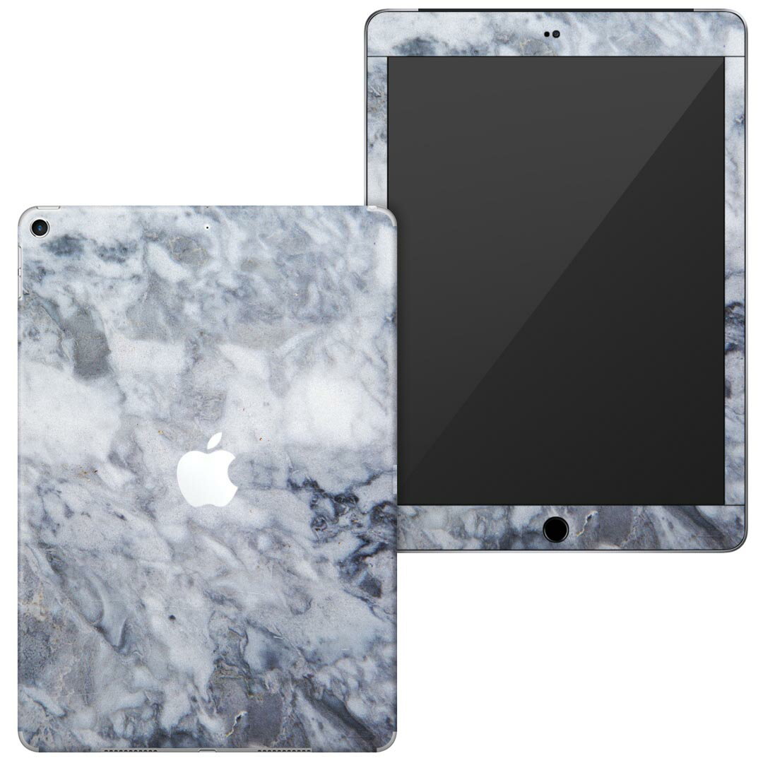 igsticker iPad6 第6世代 2018 専用 apple アップル アイパッド A1893 A1954 全面スキンシール フル 背面 液晶 タブレットケース ステッカー タブレット 保護シール 人気 013271 グレー　大理石　模様