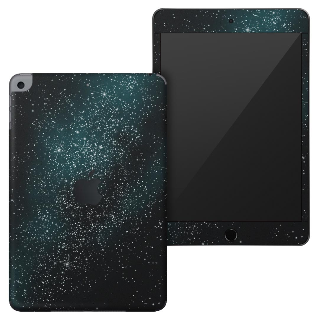 igsticker iPad mini 4 (2015) 5 (2019) 専用 apple アップル アイパッド 第4世代 第5世代 A1538 A1550 A2124 A2126 A2133 全面スキンシール フル 背面 液晶 タブレットケース ステッカー タブレット 保護シール 人気 001524 宇宙　星