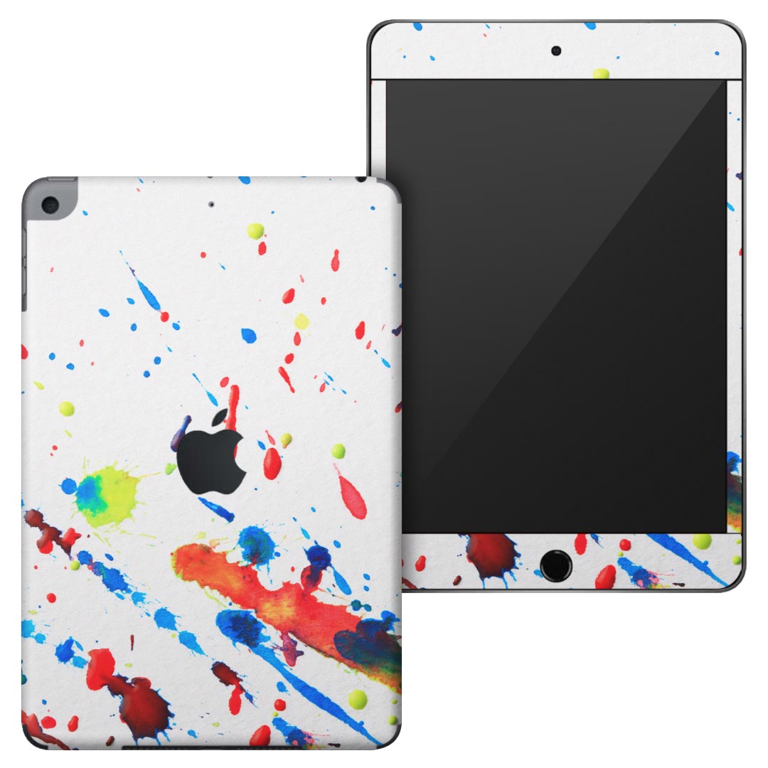 igsticker iPad mini 4 (2015) 5 (2019) 専用 apple アップル アイパッド 第4世代 第5世代 A1538 A1550 A2124 A2126 A2133 全面スキンシール フル 背面 液晶 タブレットケース ステッカー タブレット 保護シール 人気 006948 インク　カラフル