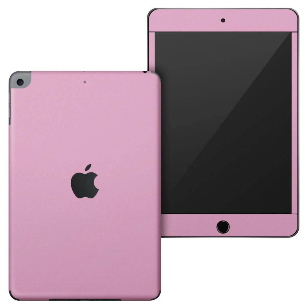 igsticker iPad mini 4 (2015) 5 (2019) 専用 apple アップル アイパッド 第4世代 第5世代 A1538 A1550 A2124 A2126 A2133 全面スキンシール フル 背面 液晶 タブレットケース ステッカー タブレット 保護シール 人気 008952 シンプル　無地　ピンク