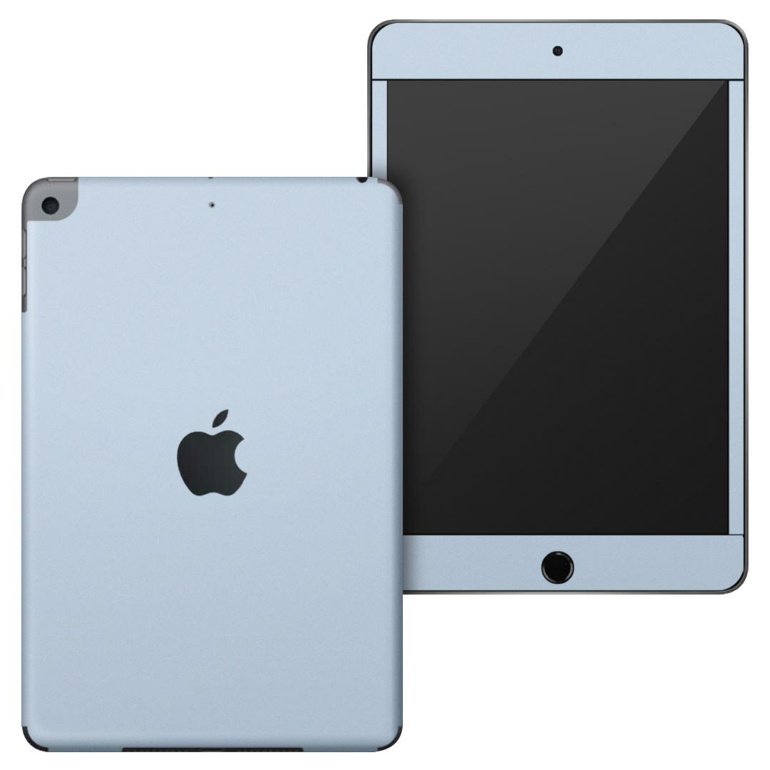 igsticker iPad mini 4 (2015) 5 (2019) 専用 apple アップル アイパッド 第4世代 第5世代 A1538 A1550 A2124 A2126 A2133 全面スキンシール フル 背面 液晶 タブレットケース ステッカー タブレット 保護シール 人気 009004 シンプル　無地　青