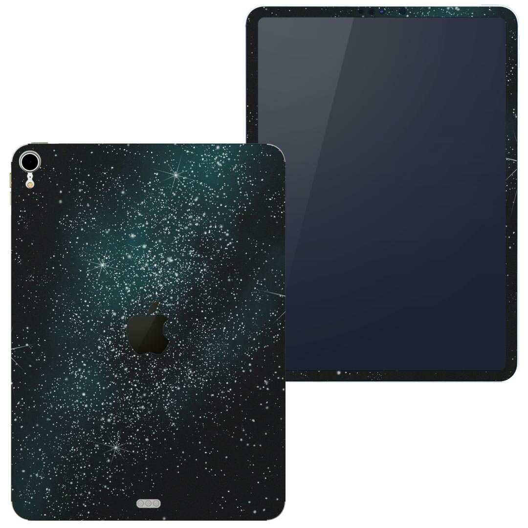 igsticker iPad Pro 12.9 inch インチ 専用 apple アップル アイパッド 2018 第3世代 A1876 A1895 A1983 A2014 全面スキンシール フル 背面 液晶 タブレットケース ステッカー タブレット 保護シール 人気 001524 宇宙　星