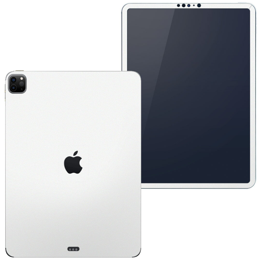 igsticker iPad Pro 12.9 インチ inch 2020 対応 シール apple アップル アイパッド 専用　A2229 A2069 全面スキンシール フル タブレットケース ステッカー 保護シール 004273 その他 白　シンプル　無地