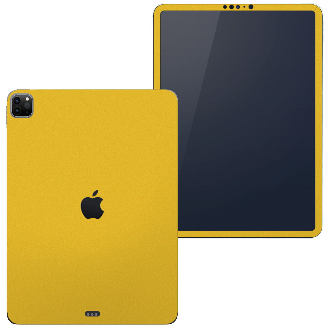 igsticker iPad Pro 11 inch 2020 インチ 対応 シール apple アップル アイパッド 専用　A2228 A2068 全面スキンシール フル タブレットケース ステッカー 保護シール 008967 その他 シンプル　無地　黄色