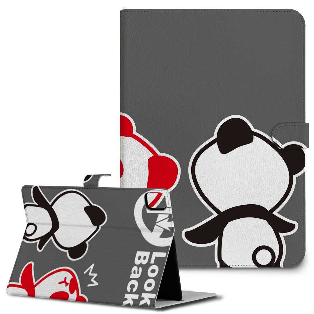 樂天商城 - iPad10.9 第10世代 iPadPro13(M4) iPadPro11(M4) iPadPro11第1/2/3世代 iPadMini 第6世代 iPadAir第4世代 iPadAir13(M2) 用 タブレット ケース Apple アップル iPad専用ケース 手帳型 カバー 二つ折り 革 パンダ　イラスト 000955