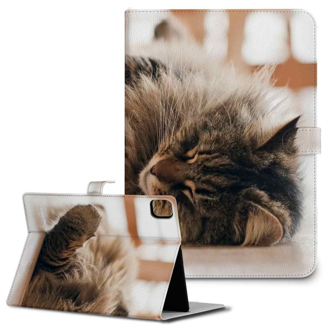 樂天商城 - iPad10.9 第10世代 iPadPro13(M4) iPadPro11(M4) iPadPro11第1/2/3世代 iPadMini 第6世代 iPadAir第4世代 iPadAir13(M2) 用 タブレット ケース Apple アップル iPad専用ケース 手帳型 カバー 二つ折り 革 猫　動物　写真 002601