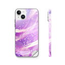 iPhone14 iPhone15 用 スキンシール 全面スキンシール フル 背面 側面 ステッカー 保護シール iphone14plus iphone14pro iphone14promax iphone15plus iphone15pro iphone15promax 各種対応 シンプル キラキラ 紫 002054