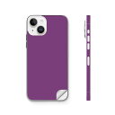 iPhone14 iPhone15 用 スキンシール 全面スキンシール フル 背面 側面 ステッカー 保護シール iphone14plus iphone14pro iphone14promax iphone15plus iphone15pro iphone15promax 各種対応 シンプル 無地 紫 008961