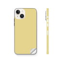 iPhone14 iPhone15 用 スキンシール 全面スキンシール フル 背面 側面 ステッカー 保護シール iphone14plus iphone14pro iphone14promax iphone15plus iphone15pro iphone15promax 各種対応 シンプル 無地 黄色 008965