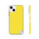 iPhone14 iPhone15 用 スキンシール 全面スキンシール フル 背面 側面 ステッカー 保護シール iphone14plus iphone14pro iphone14promax iphone15plus iphone15pro iphone15promax 各種対応 シンプル 無地 黄色 008966