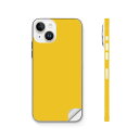 iPhone14 iPhone15 用 スキンシール 全面スキンシール フル 背面 側面 ステッカー 保護シール iphone14plus iphone14pro iphone14promax iphone15plus iphone15pro iphone15promax 各種対応 シンプル 無地 黄色 008967