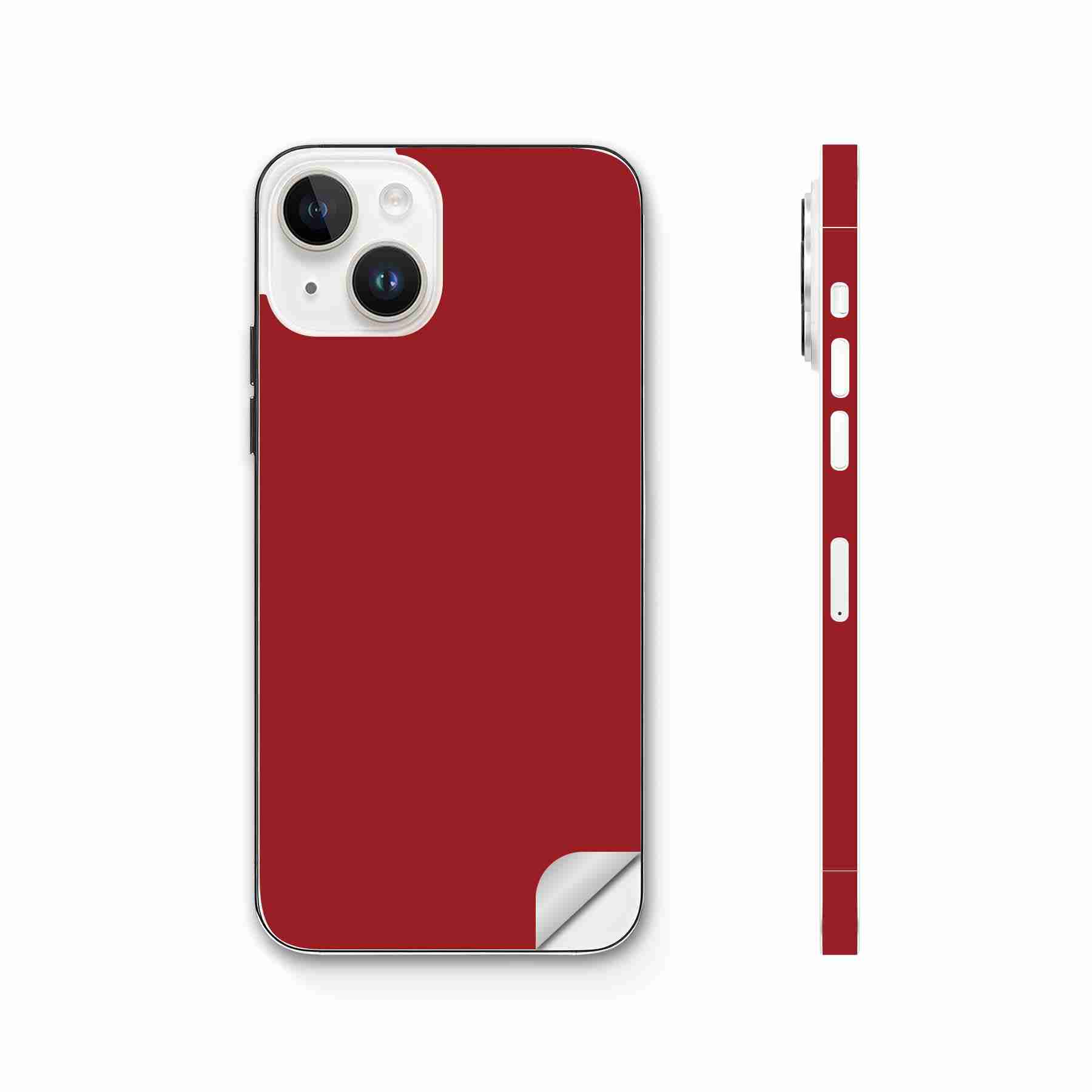 樂天商城 - iPhone14 iPhone15 用 スキンシール 全面スキンシール フル 背面 側面 ステッカー 保護シール iphone14plus iphone14pro iphone14promax iphone15plus iphone15pro iphone15promax 各種対応 シンプル　無地　赤　009021
