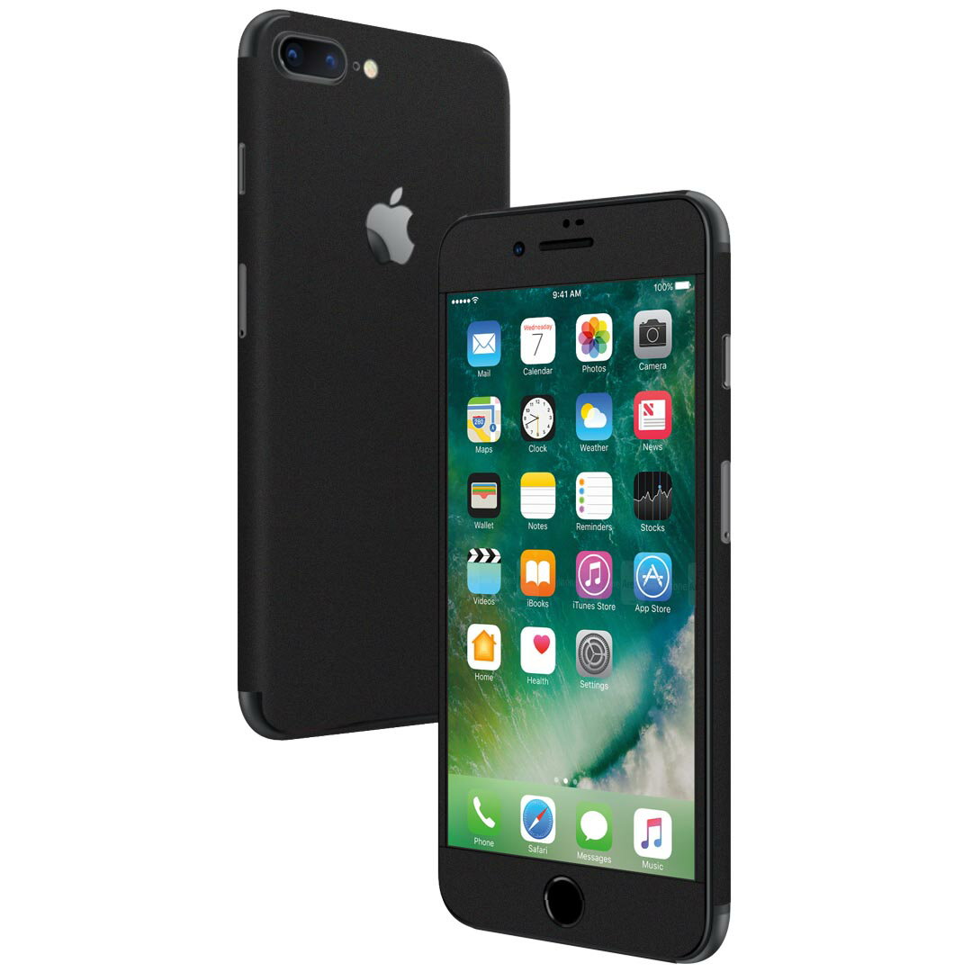 iPhone8 対応 アイフォン 全面スキンシール フル 背面 側面 正面 液晶 スマホケース ステッカー スマホカバー ケース 保護シール スマホ スマートフォン 人気 009016 シンプル　無地　黒