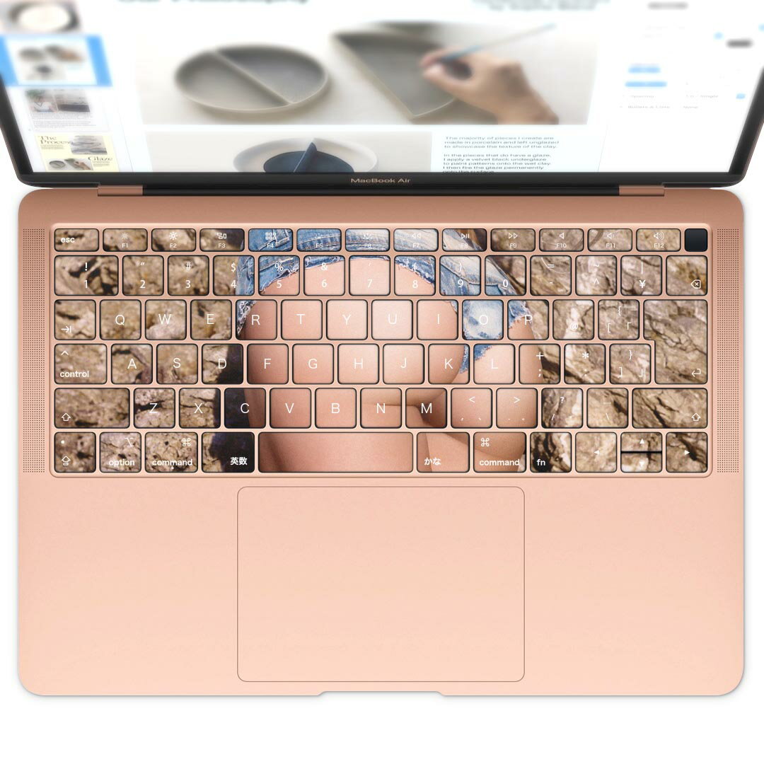 キーボード用スキンシール MacBook Air 13inch 2018 専用 キートップ ステッカー A1932 Apple マックブック エア ノートパソコン アクセサリー 保護 011537 おしゃれ　女性　セクシー