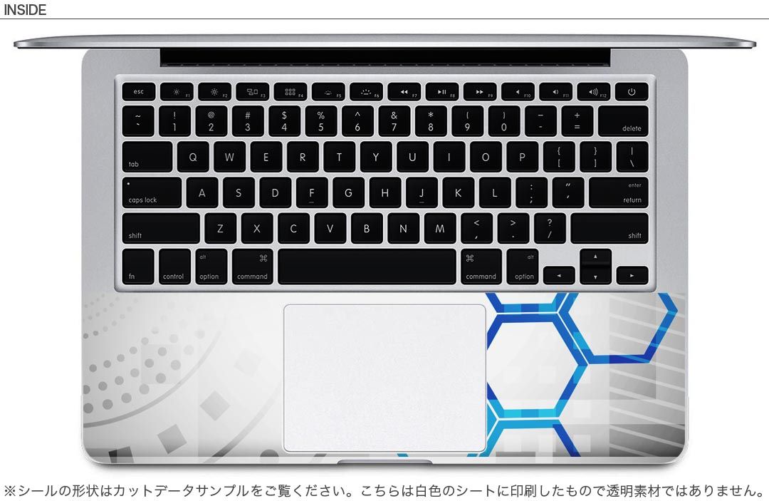MacBook 用スキンシール マックブック 13インチ 14インチ 15インチ 16インチ Mac Book Pro Air 各種対応 ノートパソコン カバー ケース フィルム ステッカー アクセサリー 保護 igstore 007978 デザイン　灰色　グレー　青　ブルー 3