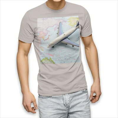 選べる25カラー tシャツ メンズ 半袖 ホワイト グレー デザイン S M L XL 2XL 3XL Tシャツ ティーシャツ T shirt 002849 地図　乗り物　飛行機