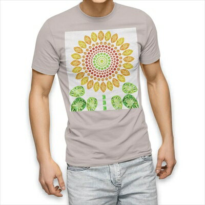 樂天商城 - 選べる25カラー tシャツ メンズ 半袖 ホワイト グレー デザイン S M L XL 2XL 3XL Tシャツ ティーシャツ T shirt 005195 ひまわり　宝石　イラスト