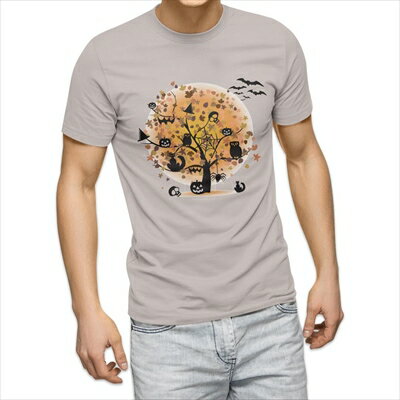 樂天商城 - 選べる25カラー tシャツ メンズ 半袖 ホワイト グレー デザイン S M L XL 2XL 3XL Tシャツ ティーシャツ T shirt 009162 オレンジ　ハロウィン　キャラクター