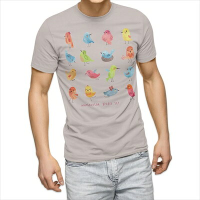 Character - 選べる25カラー tシャツ メンズ 半袖 ホワイト グレー デザイン S M L XL 2XL 3XL Tシャツ ティーシャツ T shirt 009630 鳥　キャラクター　動物
