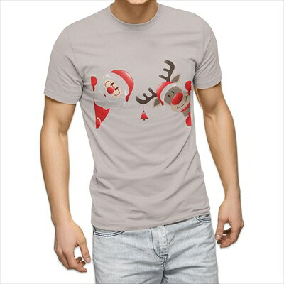 樂天商城 - 選べる25カラー tシャツ メンズ 半袖 ホワイト グレー デザイン S M L XL 2XL 3XL Tシャツ ティーシャツ T shirt 009949 クリスマス　サンタ　キャラクター