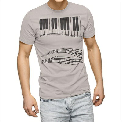 樂天商城 - 選べる25カラー tシャツ メンズ 半袖 ホワイト グレー デザイン S M L XL 2XL 3XL Tシャツ ティーシャツ T shirt 010406 音楽　ピアノ　音符