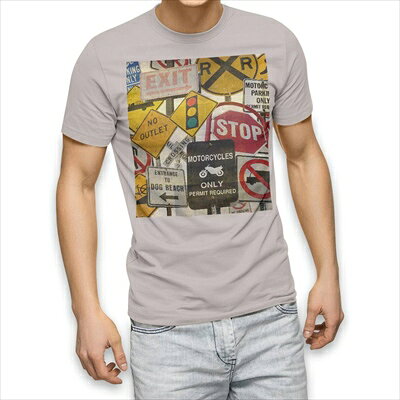 樂天商城 - 選べる25カラー tシャツ メンズ 半袖 ホワイト グレー デザイン S M L XL 2XL 3XL Tシャツ ティーシャツ T shirt 011168 標識　英語　看板