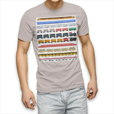 樂天商城 - 選べる25カラー tシャツ メンズ 半袖 ホワイト グレー デザイン S M L XL 2XL 3XL Tシャツ ティーシャツ T shirt 013183 乗り物　電車　汽車
