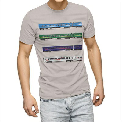 樂天商城 - 選べる25カラー tシャツ メンズ 半袖 ホワイト グレー デザイン S M L XL 2XL 3XL Tシャツ ティーシャツ T shirt 013213 乗り物　新幹線　電車