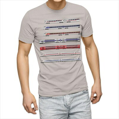 樂天商城 - 選べる25カラー tシャツ メンズ 半袖 ホワイト グレー デザイン S M L XL 2XL 3XL Tシャツ ティーシャツ T shirt 013216 乗り物　新幹線　電車