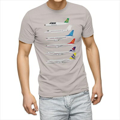 樂天商城 - 選べる25カラー tシャツ メンズ 半袖 ホワイト グレー デザイン S M L XL 2XL 3XL Tシャツ ティーシャツ T shirt 013392 乗り物　飛行機